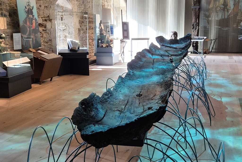 Town cellars with the 2000 year old Logboat in the centre